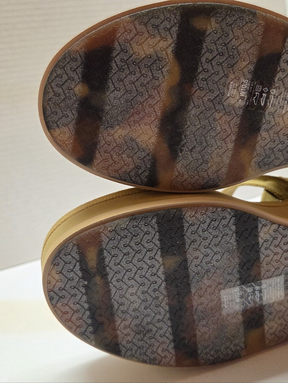 Rothy's Lightweight Tan Wedge Sandals Size 10.5 - Picture 9 of 9